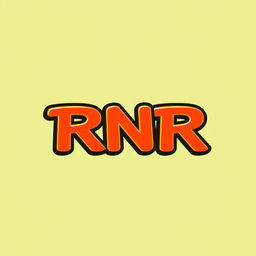 A logo design for a fast food brand named 'RNR'