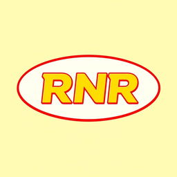 A logo design for a fast food brand named 'RNR'