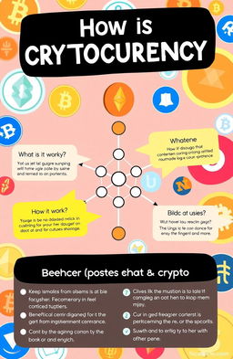 A visually engaging infographics-style image that simplifies the concept of cryptocurrency