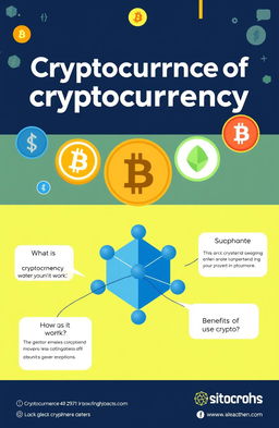 A visually engaging infographics-style image that simplifies the concept of cryptocurrency