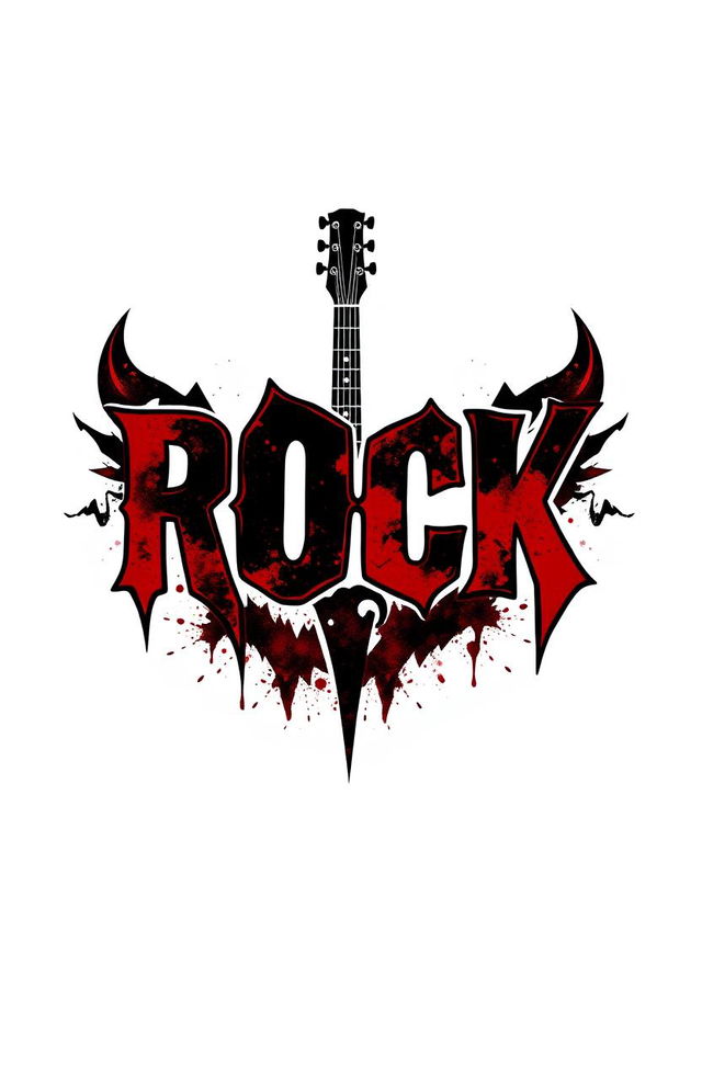 A unique and stylized band logo incorporating elements of rock and roll