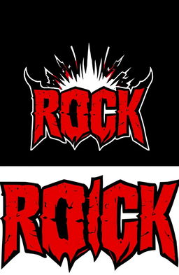 A unique and stylized band logo incorporating elements of rock and roll