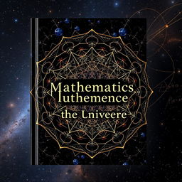 A captivating book cover design for 'Mathematics of the Universe'