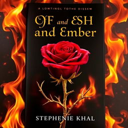 An aesthetically pleasing and captivating cover for 'Of Ash and Ember' by Stephanie Khal