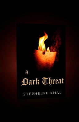 A horror-themed book cover titled 'A Dark Threat' by Stephanie Khal