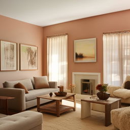 A cozy, fully furnished home, complemented by modern furniture and warm, inviting colors.