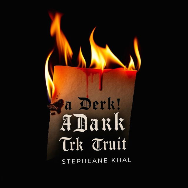 A horror-themed book cover titled 'A Dark Threat' by Stephanie Khal