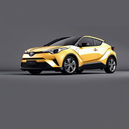 A striking Toyota CHR parked elegantly, featuring sleek silver wheels