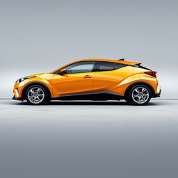 A striking Toyota CHR parked elegantly, featuring sleek silver wheels