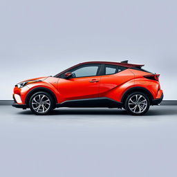 A striking Toyota CHR parked elegantly, featuring sleek silver wheels