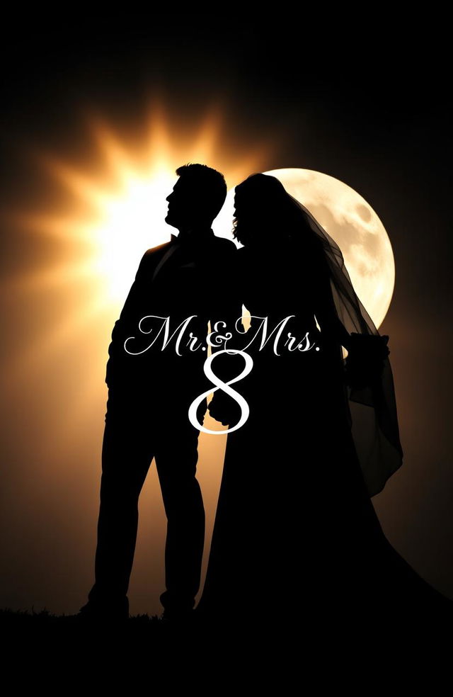 A striking silhouette of a couple depicted as Mr