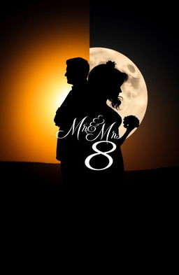 A striking silhouette of a couple depicted as Mr