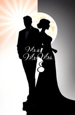 A striking silhouette of a couple depicted as Mr