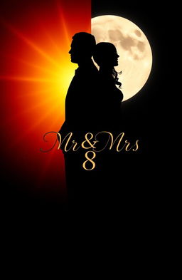 A striking silhouette of a couple depicted as Mr