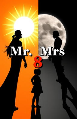 An artistic illustration featuring the text 'Mr, Mrs 8' prominently displayed in the center