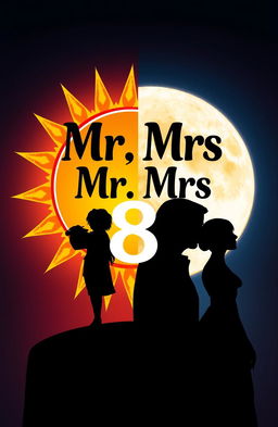 An artistic illustration featuring the text 'Mr, Mrs 8' prominently displayed in the center