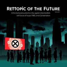 A thought-provoking book cover for 'Rhetoric of the Future: How the Labour Party Echoes Orwellian Themes'