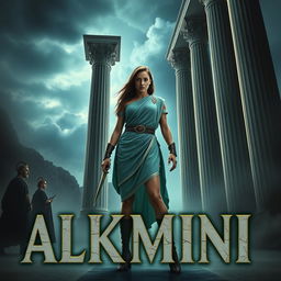 In this captivating scene, Alkmini stands confidently at the center, embodying strength and poise
