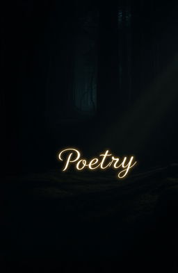 A mysterious path winding through a dark forest, illuminated by faint, ethereal light filtering through the trees