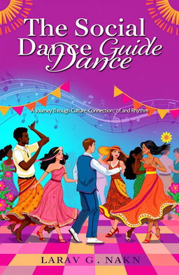 A vibrant cover illustration of 'The Social Dance Guide: A Journey Through Culture, Connection, and Rhythm'