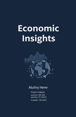 A sleek and modern project file cover page design tailored for an economics professional