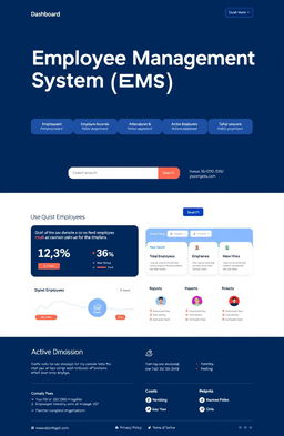 An elegant web page design for an Employee Management System (EMS)