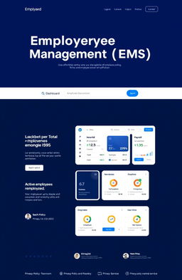 An elegant web page design for an Employee Management System (EMS)