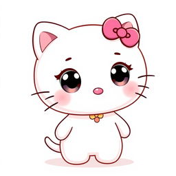 A full-body illustration of Hello Kitty designed in an animal shape, featuring a Disney Pixar style with cute chibi characteristics
