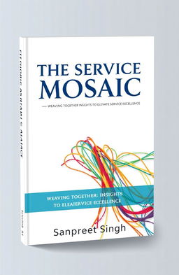 A creative book cover for 'THE SERVICE MOSAIC : WEAVING TOGETHER INSIGHTS TO ELEVATE SERVICE EXCELLENCE'