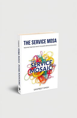 A creative book cover for 'THE SERVICE MOSAIC : WEAVING TOGETHER INSIGHTS TO ELEVATE SERVICE EXCELLENCE'