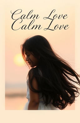 A young Indian girl with long, flowing loose hair, turning her back to the viewer, set against a serene backdrop