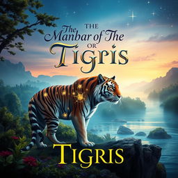 A stunning book cover design for a fantasy novel titled 'The Magic of Tigris'