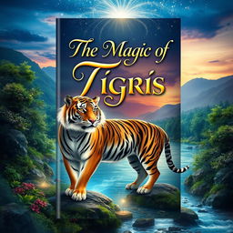A stunning book cover design for a fantasy novel titled 'The Magic of Tigris'