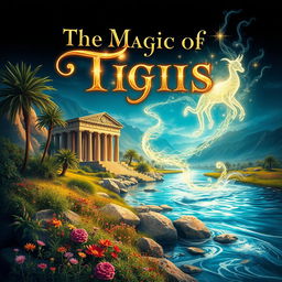 A captivating book cover for a fantasy adventure story titled 'The Magic of Tigris'