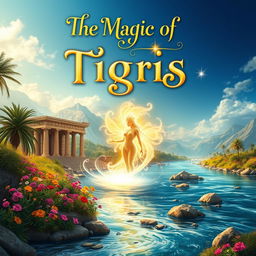 A captivating book cover for a fantasy adventure story titled 'The Magic of Tigris'