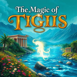 A captivating book cover for a fantasy adventure story titled 'The Magic of Tigris'