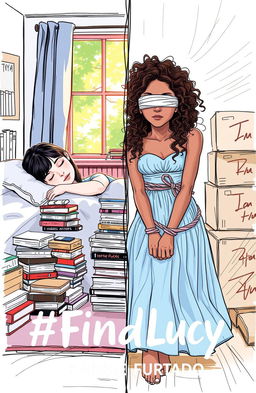 A professional sketch style illustration with fine trace, featuring a split scene cover design