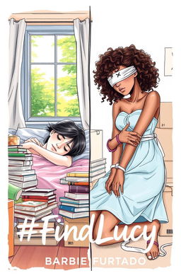 A professional sketch style illustration with fine trace, featuring a split scene cover design