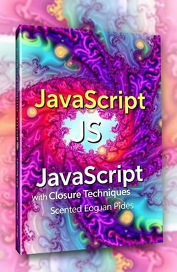 A visually striking book cover page featuring intricate recursive fractals in a vibrant color palette