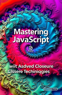 A visually striking book cover page featuring intricate recursive fractals in a vibrant color palette