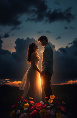 A poignant scene depicting the duality of love as both beautiful and painful