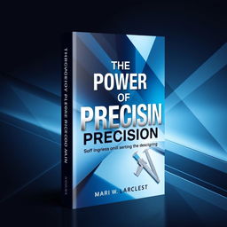 A striking book cover for "The Power of Precision" featuring a visually captivating design that embodies the concept of accuracy and attention to detail