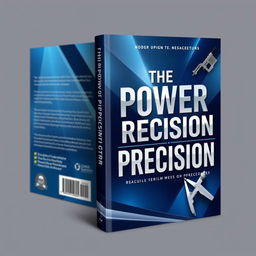 A striking book cover for "The Power of Precision" featuring a visually captivating design that embodies the concept of accuracy and attention to detail