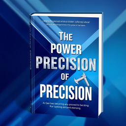 A striking book cover for "The Power of Precision" featuring a visually captivating design that embodies the concept of accuracy and attention to detail