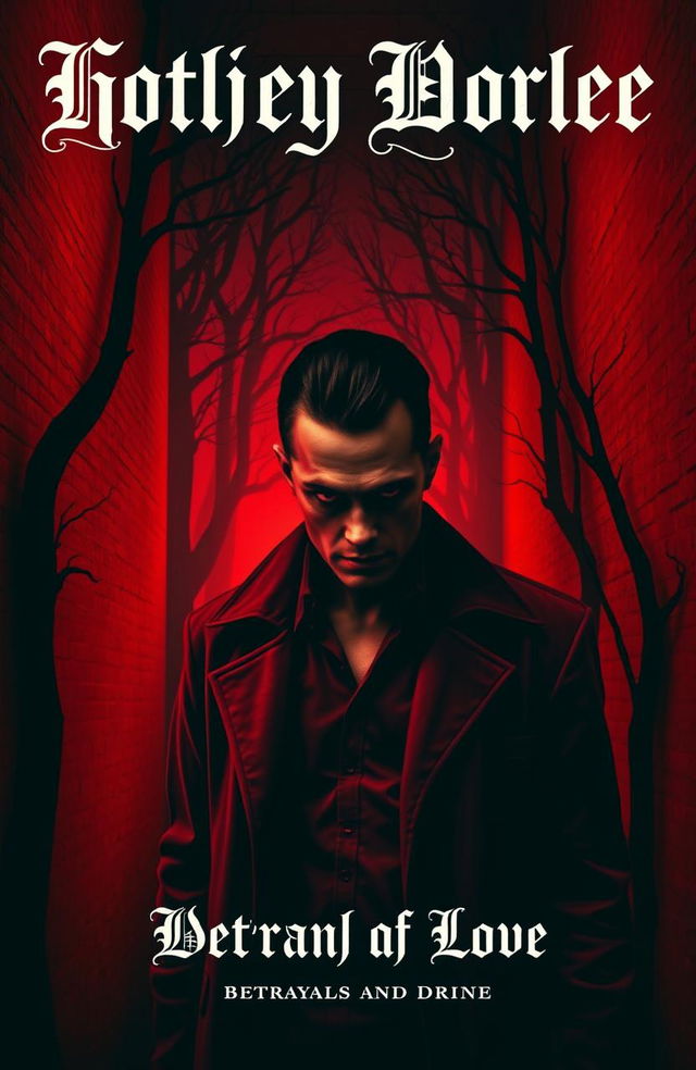 A gothic mystery crime book cover featuring a disfigured man looking troubled, caught in a shadowy alley