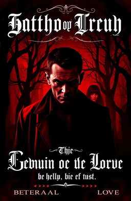 A gothic mystery crime book cover featuring a disfigured man looking troubled, caught in a shadowy alley