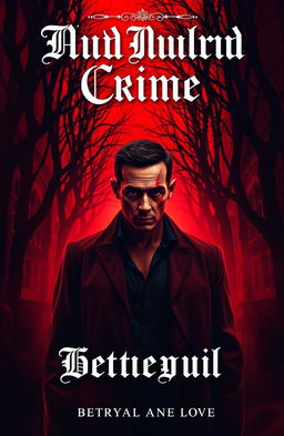 A gothic mystery crime book cover featuring a disfigured man looking troubled, caught in a shadowy alley