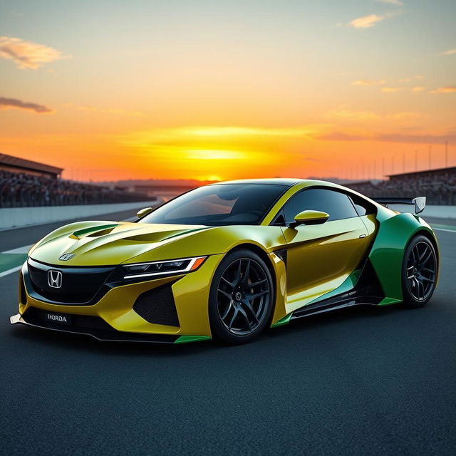 A stunning concept car inspired by Honda, paying tribute to the legendary Formula 1 driver Ayrton Senna