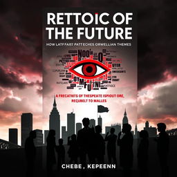 An engaging and thought-provoking book cover for 'Rhetoric of the Future: How the Labour Party Echoes Orwellian Themes'