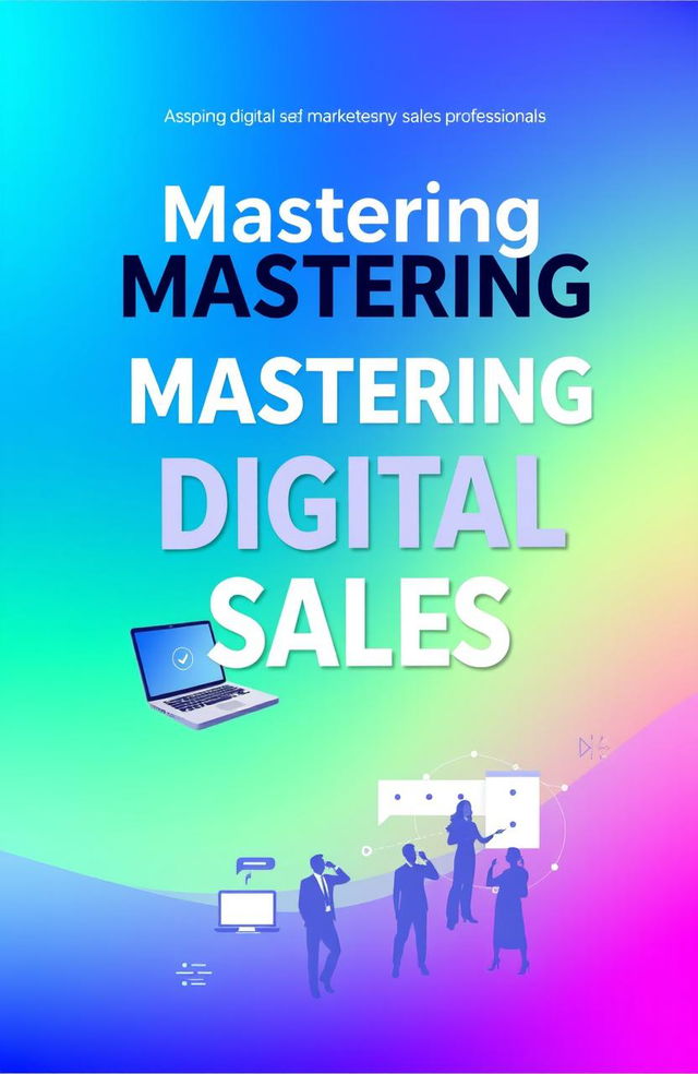 A modern and eye-catching e-book cover for a digital sales guide